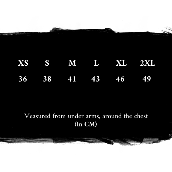 T-shirt sizing infographic